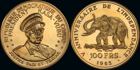 1965 100 Franc Gold Proof - TYPE 1